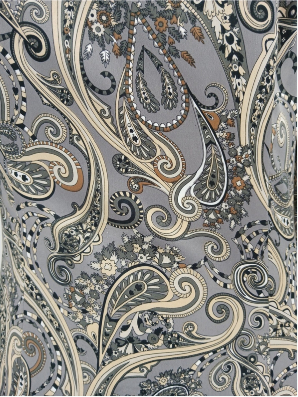 White Label Womens Dress Size 42 Gray Paisley Polyester - Picture 4 of 11